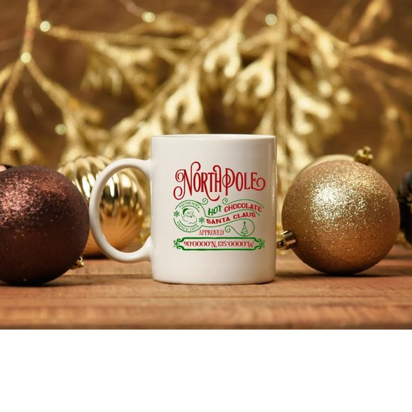 NORTHPOLE HOT CHOCOLATE CERAMIC 12 OZ MUG - Picture 1 of 3